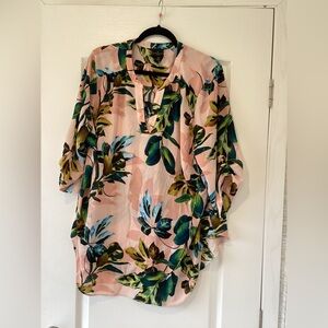 Worthington Pink Floral Top size 2XL EUC